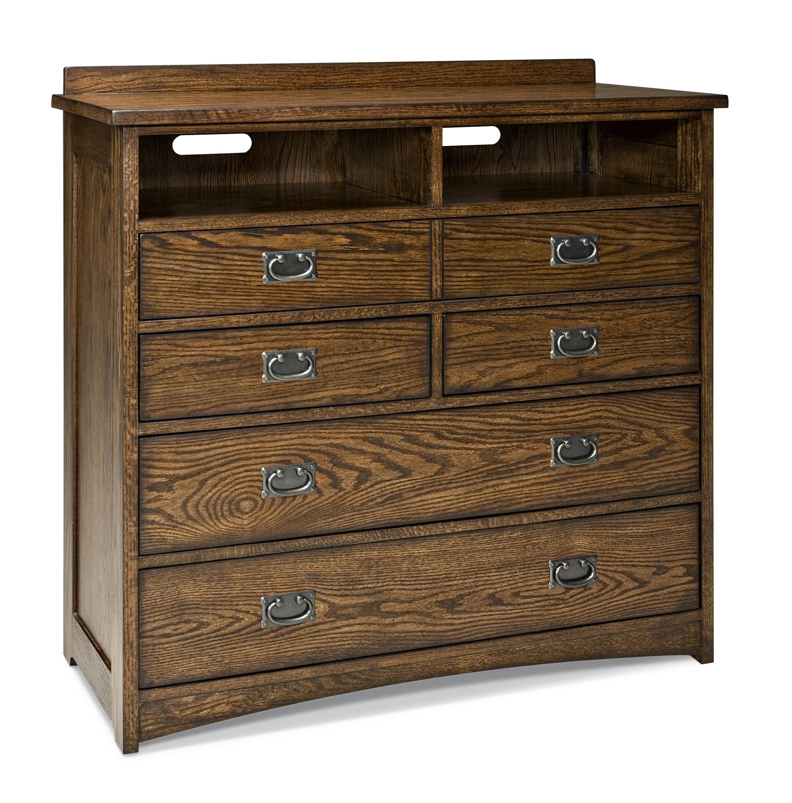 Intercon Oak Park OP BR 5806MC MIS C Mission Five Drawer Media